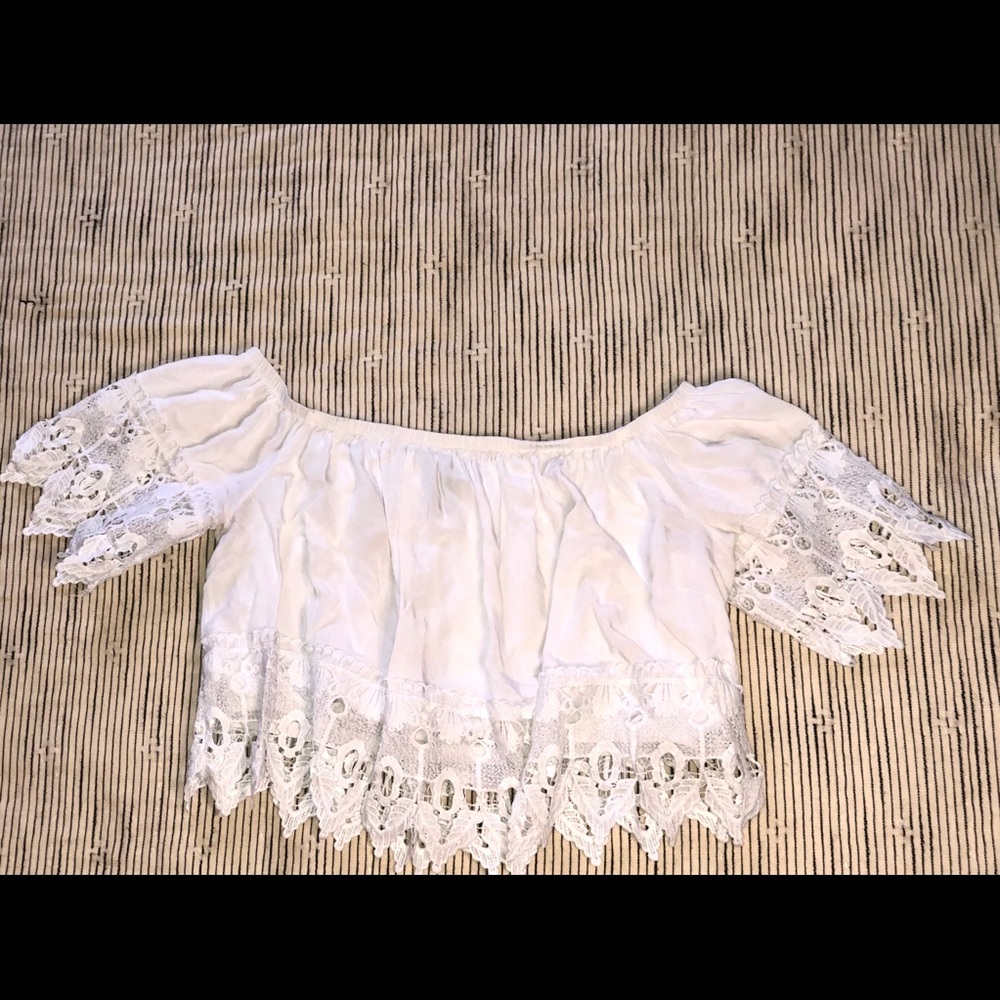 Lace summer crop top